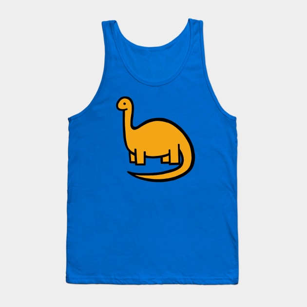 Sunshine Mustard Yellow Dinosaur Tank Top by UndrDesertMoons